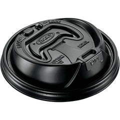 DART - Hot Cup Lids, 12-24 oz Cups - Black - Apex Tool & Supply