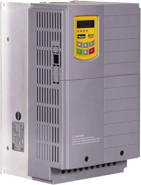 Parker - Three Phase, 230 Volt, 10 hp, Variable Frequency Drive - 8.07" Wide x 7.71" Deep x 13" High, IP20 - Apex Tool & Supply