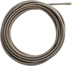 Milwaukee Tool - 3/8" x 25' Drain Cleaning Machine Cable - Inner Core, 1-1/4" to 2-1/2" Pipe, Use with Milwaukee M18 Drain Snakes - Apex Tool & Supply