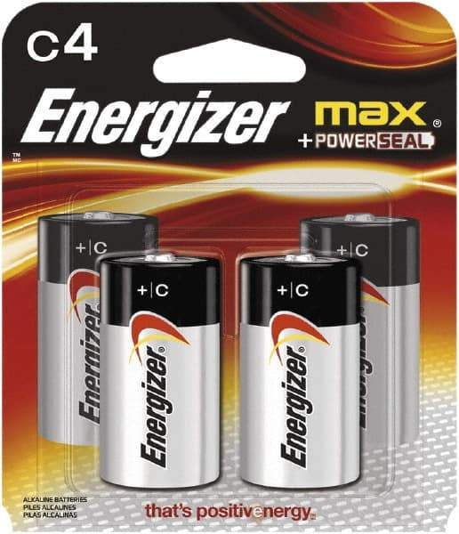Energizer - Size C, Alkaline, Standard Battery - 1.5 Volts - Apex Tool & Supply
