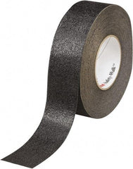 Ability One - Black Solid Color Anti-Slip Vinyl Tape - 1" Wide x 60' Long x 0.036" Thick, General Traffic - Apex Tool & Supply