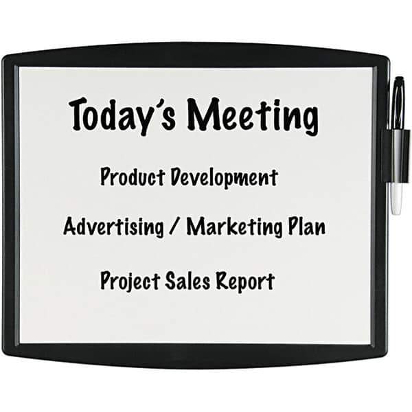 FELLOWES - 13-1/4" High x 15.38" Wide Dry Erase - Plastic, Includes Marker with Eraser Tip, Marker Holder & Mounting Pins - Apex Tool & Supply