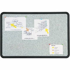 Quartet - 24" High x 36" Wide Fabric Bulletin - High-Density Foam, Includes Mounting Kit - Apex Tool & Supply