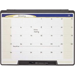 Quartet - 18" High x 24" Wide Magnetic Dry Erase Calendar - Melamine, Includes Accessory Tray/Rail & Dry-Erase Marker - Apex Tool & Supply