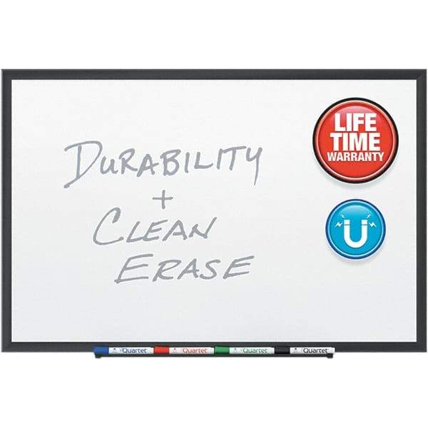 Quartet - 36" High x 60" Wide Magnetic Dry Erase Board - Porcelain, Includes (4) Dry-Erase Markers & Mounting Hardware - Apex Tool & Supply