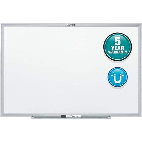 Quartet - 24" High x 36" Wide Magnetic Dry Erase Board - Steel, Includes Dry-Erase Marker & Mounting Kit - Apex Tool & Supply