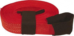 Snap-Loc - 30' Long x 1" Wide, 10,000 Lb Basket Capacity, Polyester & Steel Web Sling - Red, with Web Sling for Lifting - Apex Tool & Supply