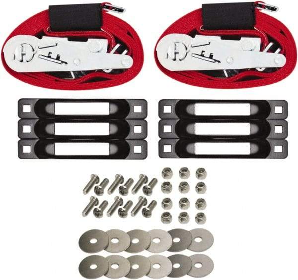 Snap-Loc - 16' Long x 2" Diam, Red Tie Down Strap Kit - Apex Tool & Supply