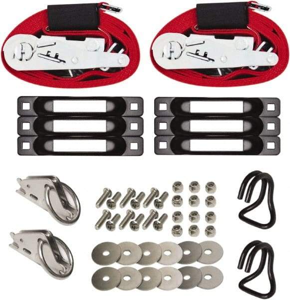 Snap-Loc - 16' Long x 2" Diam, Red Tie Down Strap Kit - Apex Tool & Supply