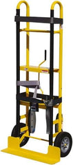 Snap-Loc - 400 Lb Capacity 61" OAH Appliance Hand Truck - Loop Handle, Steel, Solid Rubber Wheels - Apex Tool & Supply