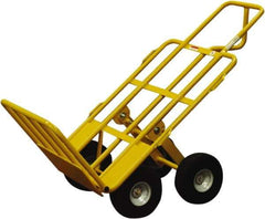 Snap-Loc - 750 Lb Capacity 52" OAH Hand Truck - Loop Handle, Steel, Pneumatic Wheels - Apex Tool & Supply