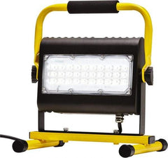 Probuilt Lighting - 120 Volt, 50 Watt, Electric, LED Portable Floor Work Light - 1,524mm Cord, 1 Head, 4,800 Lumens, Aluminum, 12" Long x 10" Wide x 9" High - Apex Tool & Supply