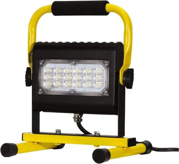 Probuilt Lighting - 120 Volt, 30 Watt, Electric, LED Portable Floor Work Light - 1,524mm Cord, 1 Head, 3,000 Lumens, Aluminum, 12" Long x 8-1/2" Wide x 8" High - Apex Tool & Supply