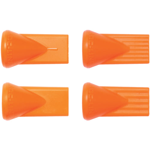 Coolant Hose System Assortment - 1/4″ Inside Diameter System-1/4″ Flat Nozzle Assortment Contains 1 each of Flat Slot 40, Flat Slot 60, Flat Hole 5 & Flat Hole 7 Nozzles - Apex Tool & Supply
