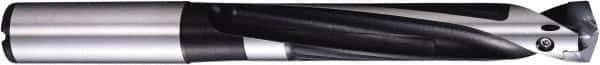 Kyocera - 0.709 to 3/4" Diam, 1.5xD, 1-3/32" Max Depth, 3/4" Shank Diam, 4.1929" OAL, Replaceable Tip Drill - DA Insert, 180 Seat Size, SS 1.5xD Toolholder, Series Magic Drill DRA - Apex Tool & Supply
