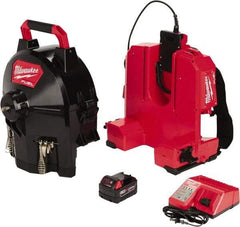 Milwaukee Tool - 18V Battery Battery Drain Cleaning Machine - For 1-1/4" to 4" Pipe, 50' Cable - Apex Tool & Supply