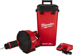 Milwaukee Tool - 18V Battery Battery Drain Cleaning Machine - For 3" Pipe, 35' Cable, 500 Max RPM - Apex Tool & Supply