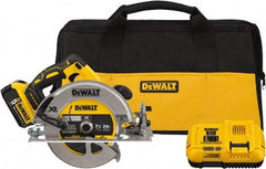 DeWALT - 20 Volt, 7-1/4" Blade, Cordless Circular Saw - 4,000 RPM, 1 Lithium-Ion Battery Included - Apex Tool & Supply