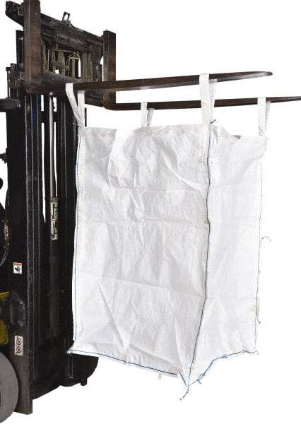 Vestil - 6 Lb Load Capacity, 1-7/8 Cu Yd, Polypropylene Fabric Hopper - 36" Wide x 36" Long x 55" High, White - Apex Tool & Supply