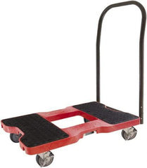Snap-Loc - 1,500 Lb Capacity Steel Convertible Hand Truck - Polyethylene/Polypropylene Plastic Deck, 20-1/2" OAW, 32" Platform Length x 7" Platform Height, Polyurethane Casters - Apex Tool & Supply