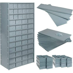 Value Collection - 35.8" Wide, 1 High, Open Shelving Accessory/Component - 21 Gauge Steel, Powder Coat Finish, Use with Bins/Totes - Apex Tool & Supply