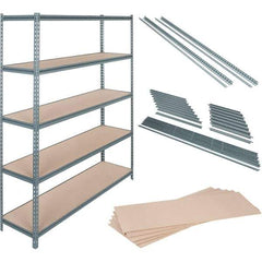 Value Collection - 24" Wide, 18 High, Open Shelving Accessory/Component - 16 Gauge Steel, Powder Coat Finish, Use with Boltless Storage Rack - Apex Tool & Supply
