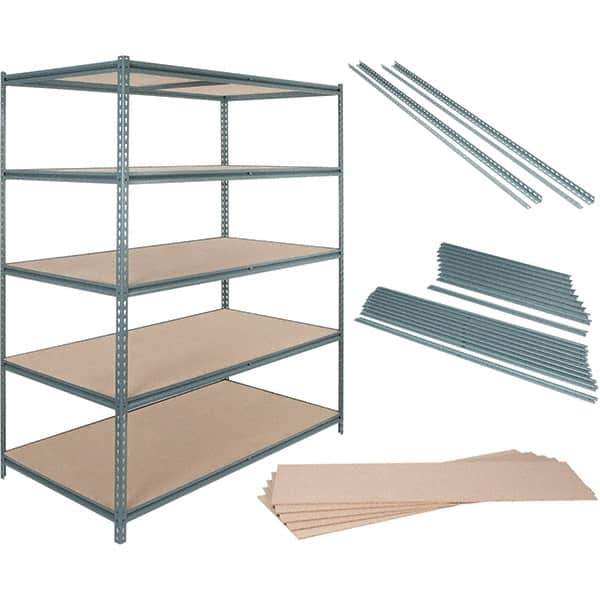 Value Collection - 72" Wide, 36 High, Open Shelving Accessory/Component - Particle Board, Use with Boltless Storage Rack - Apex Tool & Supply