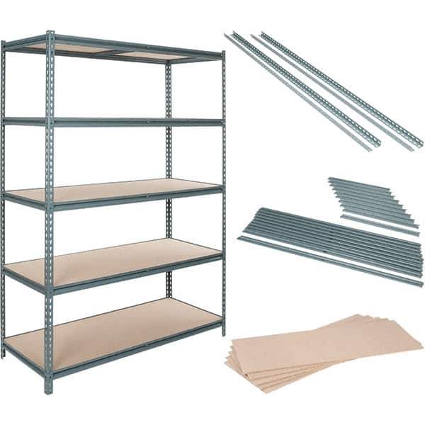 Value Collection - 60" Wide, 36 High, Open Shelving Accessory/Component - Particle Board, Use with Boltless Storage Rack - Apex Tool & Supply