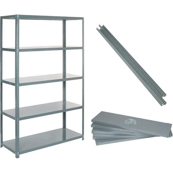 Value Collection - 60" Wide, 1-15/16 High, Open Shelving Accessory/Component - 14 Gauge Steel, Powder Coat Finish, Use with High Capacity Storage Racks - Apex Tool & Supply