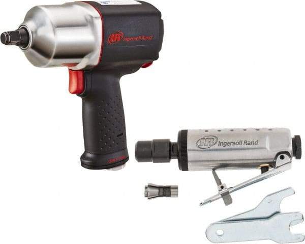 Ingersoll-Rand - 1/2" Drive, 11,000 RPM, 780 Ft/Lb Torque Impact Wrench - Pistol Grip Handle, 1,250 IPM, 5.8 CFM, 90 psi, 1/4" NPTF Inlet - Apex Tool & Supply