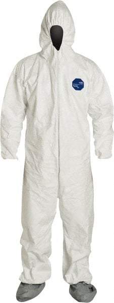 Dupont - Size 4XL Film Laminate General Purpose Coveralls - Zipper Closure - Apex Tool & Supply