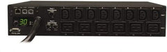 Tripp-Lite - 14 Outlets, 208/240 Volts, 30 Amps, 10' Cord, Power Outlet Strip - Rack Mount, 5-15/20R NEMA Configuration, 19" Strip - Apex Tool & Supply