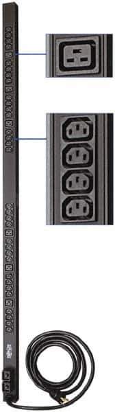Tripp-Lite - 38 Outlets, 200/240 Volts, 30 Amps, 10' Cord, Power Outlet Strip - Rack Mount, 5-15/20R NEMA Configuration, 19" Strip - Apex Tool & Supply