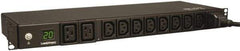 Tripp-Lite - 10 Outlets, 200/240 Volts, 20 Amps, 12' Cord, Power Outlet Strip - Rack Mount, 5-15/20R NEMA Configuration, 19" Strip - Apex Tool & Supply