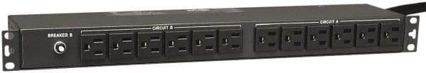 Tripp-Lite - 24 Outlets, 120 VAC30 Amps, 15' Cord, Power Outlet Strip - Rack Mount, 5-15/20R NEMA Configuration, 19" Strip - Apex Tool & Supply