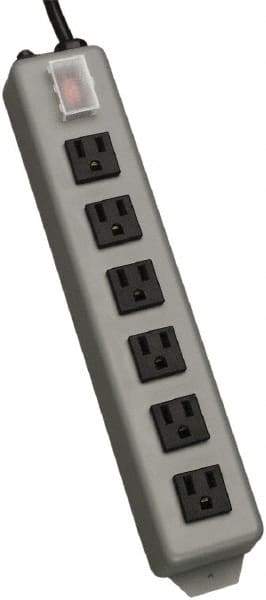 Tripp-Lite - 6 Outlets, 120 VAC15 Amps, 15' Cord, Power Outlet Strip - Keyhole, Tab Mount, 5-15 NEMA Configuration, 13-3/4" Strip - Apex Tool & Supply