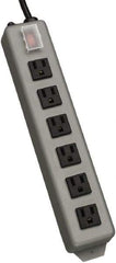 Tripp-Lite - 6 Outlets, 120 VAC15 Amps, 15' Cord, Power Outlet Strip - Keyhole, Tab Mount, 5-15 NEMA Configuration, 13-3/4" Strip - Apex Tool & Supply