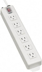 Tripp-Lite - 6 Outlets, 120 VAC15 Amps, 6' Cord, Power Outlet Strip - Keyhole, Tab Mount, 5-15 NEMA Configuration, 13-3/4" Strip - Apex Tool & Supply