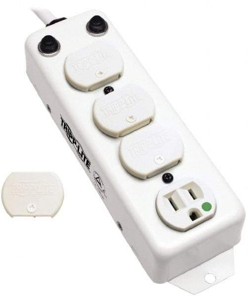 Tripp-Lite - 4 Outlets, 120 VAC15 Amps, 15' Cord, Power Outlet Strip - Keyhole, Tab Mount, 5-15 NEMA Configuration, 8-1/2" Strip - Apex Tool & Supply