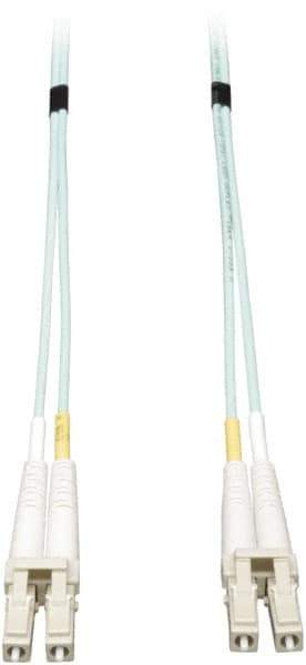 Tripp-Lite - 65' Long, LC/LC Head, Multimode Fiber Optic Cable - Aqua, Use with LAN - Apex Tool & Supply