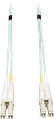 Tripp-Lite - 82' Long, LC/LC Head, Multimode Fiber Optic Cable - Aqua, Use with LAN - Apex Tool & Supply