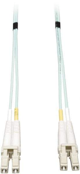 Tripp-Lite - 33' Long, LC/LC Head, Multimode Fiber Optic Cable - Aqua, Use with LAN - Apex Tool & Supply