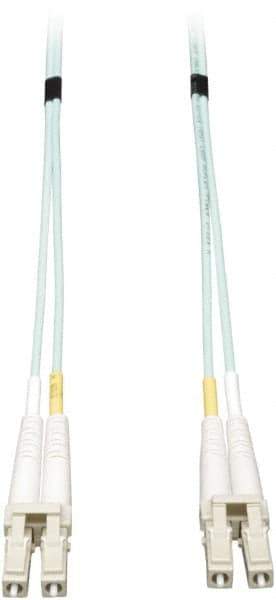Tripp-Lite - 16' Long, LC/LC Head, Multimode Fiber Optic Cable - Aqua, Use with LAN - Apex Tool & Supply