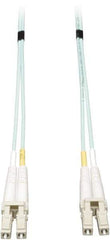 Tripp-Lite - 16' Long, LC/LC Head, Multimode Fiber Optic Cable - Aqua, Use with LAN - Apex Tool & Supply