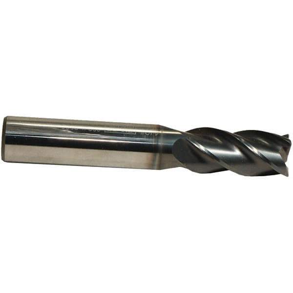 Emuge - 7/16" Diam, 1" LOC, 4 Flute Solid Carbide Roughing & Finishing End Mill - CrN Finish, 2-3/4" OAL, 7/16" Shank Diam, Cylindrical Shank, 38° Helix, Centercutting, Regular Length - Apex Tool & Supply