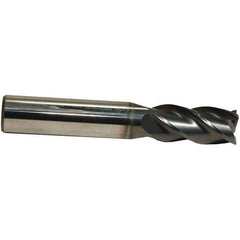 Emuge - 7/16" Diam, 1" LOC, 4 Flute Solid Carbide Roughing & Finishing End Mill - CrN Finish, 2-3/4" OAL, 7/16" Shank Diam, Cylindrical Shank, 38° Helix, Centercutting, Regular Length - Apex Tool & Supply