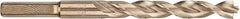 DeWALT - 7/16" 140° Cobalt Jobber Drill - Oxide/Gold Finish, Right Hand Cut, Spiral Flute, Straight Shank, 5-29/32" OAL, Pilot Point - Apex Tool & Supply