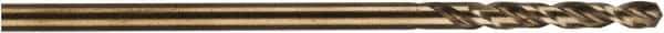 DeWALT - 5/32" 135° Cobalt Jobber Drill - Oxide/Gold Finish, Right Hand Cut, Spiral Flute, Straight Shank, 3-7/64" OAL, Pilot Point - Apex Tool & Supply