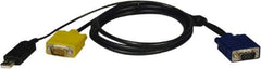Tripp-Lite - 6' Long, HD15, HD15/USB A Computer Cable - Black, Male x Male x Male - Apex Tool & Supply