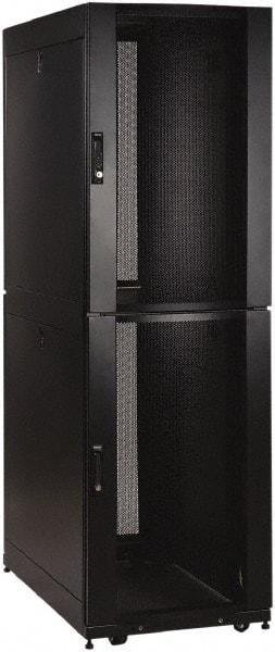 Tripp-Lite - 23.63" Overall Width x 42" Rack Height x 43" Overall Depth Data Cable Enclosure - 3,000 Lb Capacity, Black - Apex Tool & Supply